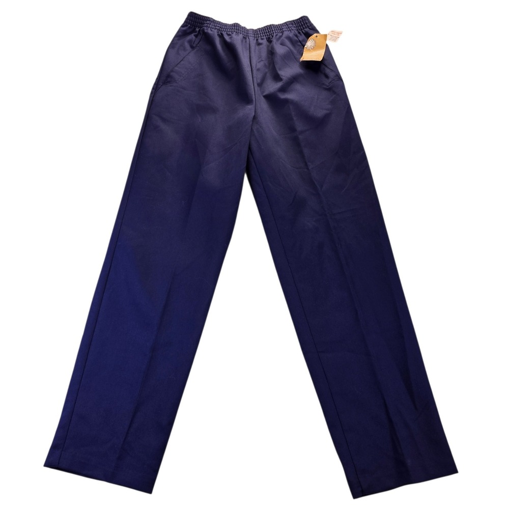 Vintage Levis Sportswear Pants Womens 12 Navy Blue Elastic Waist Deadstock Retro